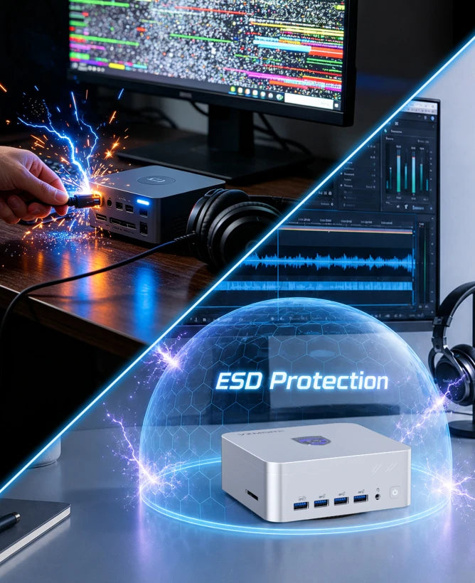Mini-PC VZMORE AX7 Max AI ESD Protection