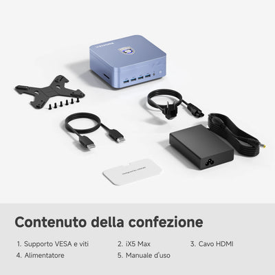 VZMORE iX5 Max Mini PC | Contenuto della confezione