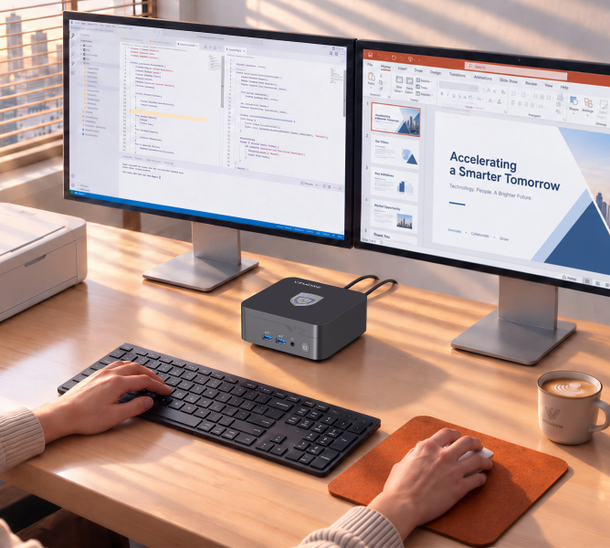 Esegui macchine virtuali, compila codice, lavora con grandi fogli di calcolo Excel o gestisci contemporaneamente decine di schede del browser e applicazioni. Grazie alle potenti prestazioni multitasking, anche i flussi di lavoro più complessi rimangono fluidi e reattivi.